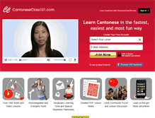 Tablet Screenshot of cantoneseclass101.com